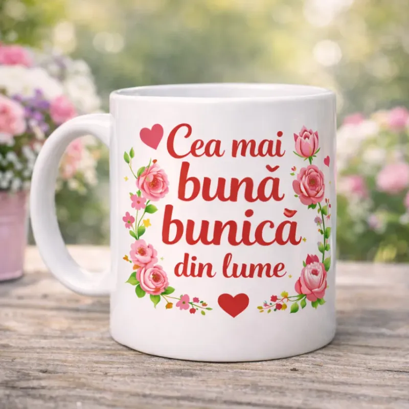 Cană personalizată, Cea mai bună bunică din lume