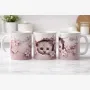 Cană personalizată, Pisica 3D, nuanță roz